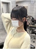 【韓国風】20代、30代◎前髪あり薄め顔まわりカット