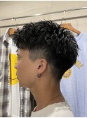 横浜西口メンズ刈り上げスパイキーショートスパイラルパーマ