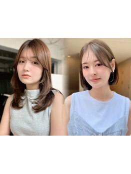 前髪×顔周りのレイヤーカットで抜け感と小顔を実現！骨格診断による圧倒的な似合わせで360°美しく魅せる