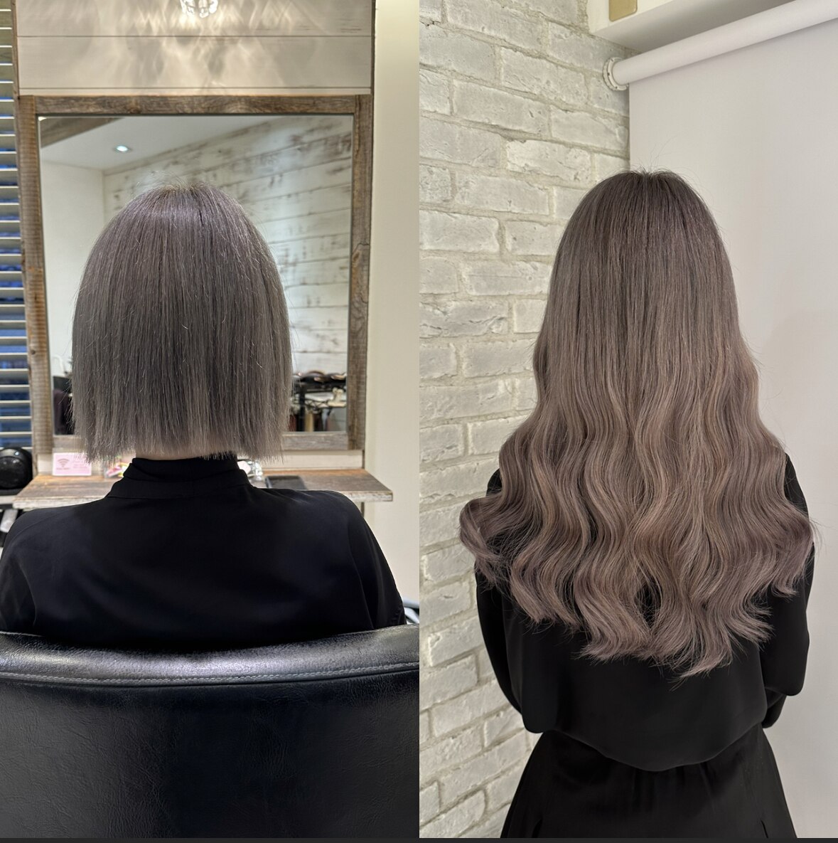 ハイトーンボブからエクステでハイトーンロングへ！：L255685531