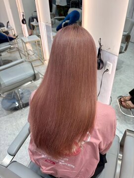 ジーナ  札幌大通(Zina) 美髪＊フェミニンロング＊淡めピンクベージュ＊Zina札幌大通