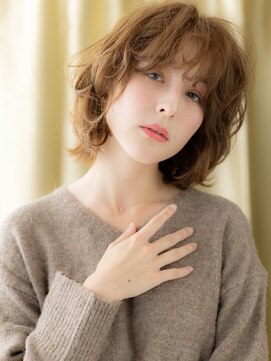 カバーヘア ブリス 志木南口駅前店(COVER HAIR bliss) モカブラウンブリーチなし抜け感ウェーブパーマX志木30代40代