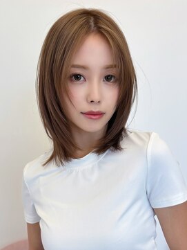 ルージュシー 堀江(RU10C) レイヤーカット/ブリーチなしダブルカラー/ベージュ