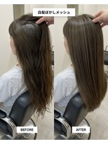 センジュ 名古屋 名駅(SENJYU)&nbsp;白髪ぼかしハイライト/艶ストレートロング
