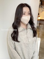 ヘアーアイストゥーレ(HAIR ICI TRE)&nbsp;ブリーチなしカラー ラベンダーグレージュ担当渡辺聖