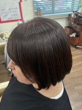美容室 アンジェ(Ange) 部分ストレート、ショートボブ
