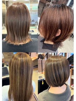 アロ 調布店(ARO)の写真/【髪質改善】最新のアメイジアカラーはトリートメントしながらカラーをすることで髪がサラサラつやつやに♪