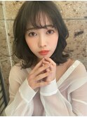 前下がりボブ/モテ髪カタログ/小顔に見せるヘア/前髪カット