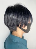 - マッシュショート × ブルーブラック -