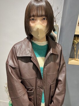 ラミエバイメルト 下北沢(lamie by melt) 村上/小顔ウルフボブ顔まわりレイヤー切りっぱなしボブ20代