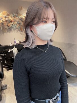 ロンド レア 天神大名店(Lond Le’a) ミルクティーベージュ/ダブルカラ/ケアブリーチ/くびれヘア/天神