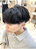 メンズ センターパート ニュアンスパーマ