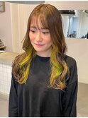 インナーカラー×韓国風レイヤー
