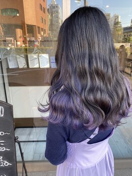 ミニム ヘアー(minim hair) 【minim×日比】インナーカラー　ブルーラベンダー