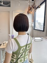 ロカ 表参道(loka)&nbsp;切りっぱなしボブ/艶ブラウン[表参道/ブリーチ/ハイライト]Mai