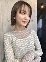 ミンクス渋谷スマートサロン(MINX shibuya smart salon)&nbsp;魅力倍増カール シアーカラー ショート 姫カット ダークアッシュ