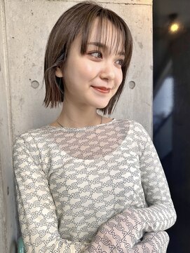 ミンクス渋谷スマートサロン(MINX shibuya smart salon) 魅力倍増カール シアーカラー ショート 姫カット ダークアッシュ