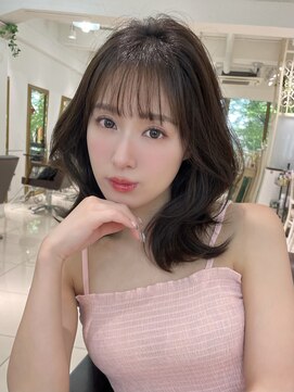 フォルテ 表参道店(FORTE) 【フォルテ千鶴】大人可愛いシアーカラー/カール/セミディ