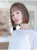 切りっぱなしボブ韓国風レイヤーカット髪質改善トリートメント