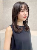 イメチェン/似合わせカット/フルバング/レッドブラウン/八幡山