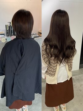 キング 高槻(K!ng) 縮毛矯正髪質改善ハイライトレイヤーカット高槻美容室エクステ