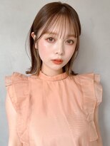 前髪美髪デジタルパーマ似合わせカット斜めバング#320f0220