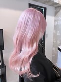 イメチェン/ホワイトブロンド/外ハネボブ/ワイドバング/渋谷