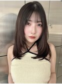 韓国風/ミディアムレイヤー/ワンホン/グレージュ/横浜駅