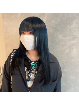 ガルボヘアー 心斎橋店(garbohair) ブルーブラック/グラデーション/心斎橋エクステ/当日予約OK