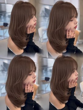 アイシー 表参道(ICY) ゆるふわミディアム/ミディアムレイヤー/ヘーゼル/ミルクティー