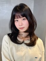 トゥイン 八王子(TWIN)&nbsp;似合わせカット/小顔ミディアムレイヤーカット/黒髪