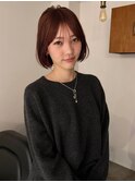 大人ボブ 切りっぱなしボブ ミニボブ シースルーバング