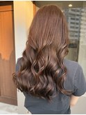 夏の陽射しの下で可愛い♪ブリーチなしブラウンベージュ♪