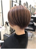 【Devellope.】ハンサムショート　ピンクベージュ　ブリーチ
