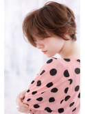 無造作仕上げのウルフパーマくびれショートa