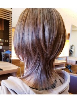 ブレス バイ ファースト 大和吉岡店(Breath by first) マッシュウルフ×グレージュ【stylist西條】