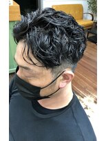 プラッキー(PLUCKY)&nbsp;ツーブロック　オールバック　メンズ　パーマ