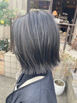 オネスト 北習志野店(onest) 美髪大人かわいい切りっぱなしボブこなれミディアッシュグレー