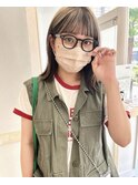 レイヤーボブアンブレラカラー ダークブラウンシルバーベージュ