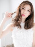 グラマラスなセミウェットロングこなれヘアf古河20代30代40代