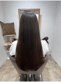 小顔大人かわいい厚めストレートロングレイヤー美髪