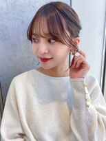 ノク(nok)&nbsp;フェイスレイヤーバング_グレーベージュレイヤーロング