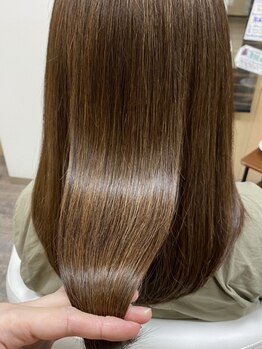 庵 ヘアー(hair)の写真/【桃山駅すぐ】《庵-hair-》自慢のこだわりトリートメントでふわっと軽やかに仕上げます♪ぜひお試しあれ!!