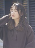 流しバングセミロングレイヤー