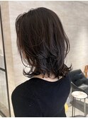 広尾 ミディアムヘア くびれヘア レイヤーカット 30代 40代