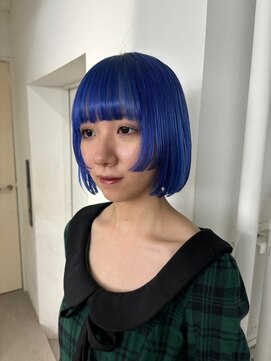 レコ 渋谷(LECO) ケアブリーチディープブルーボブ