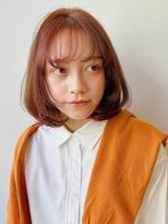 ガーデン 銀座(GARDEN)&nbsp;ボブ 暖色 ブリーチなしカラー イメチェン カット カラー