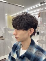 グランクラブ(GRANCLUB)&nbsp;カットパーマフェードセンターパートメンズ