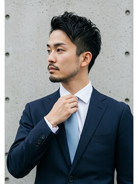 アトラスサロン 札幌大通り(Atras.salon) 札幌/髪質改善/アッシュブラック!アップバング刈り上げヘア