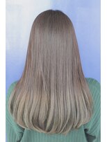 フォイルヘアー(Foil.hair) オリーブベージュ　ロングレイヤー　小顔バング　ワンカール